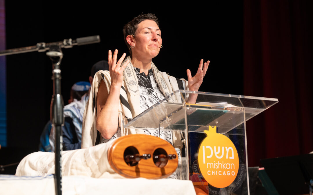 Rabbi Lizzi preaching against dehumanization