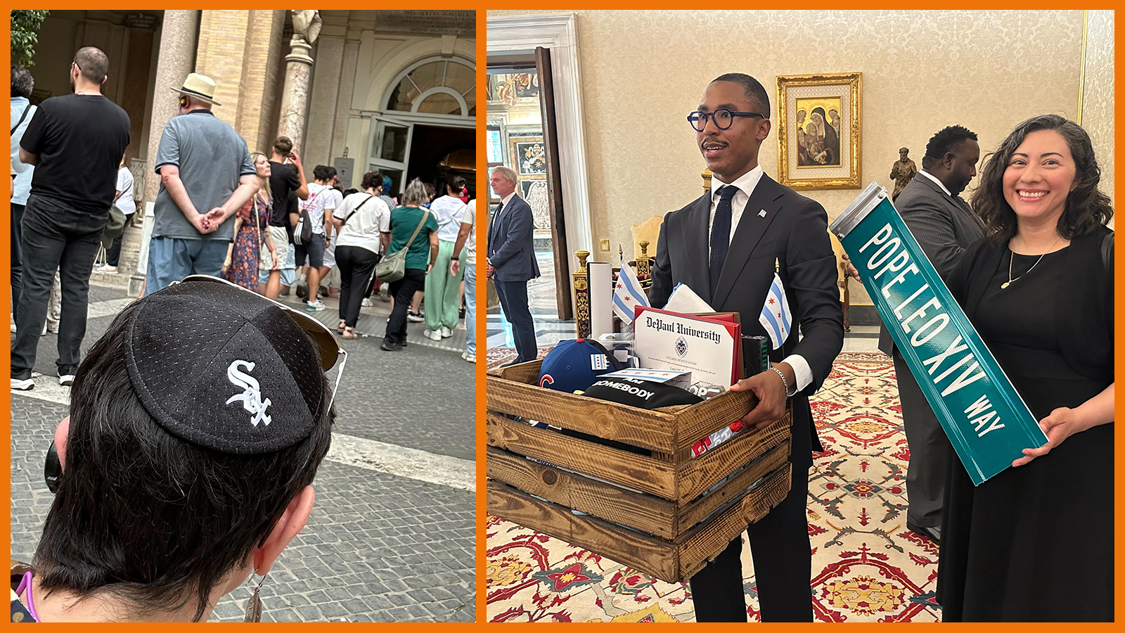 Rabbi Lizzi with White Sox kippah